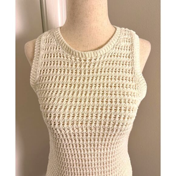 NWT J Crew Cream Crochet Sweater Shell - Picture 4 of 7